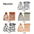 Halloween Tulle Drawstring Gift Bags 4x6in | Candy Party Bags Halloween Party Bags Richie's 50pcs