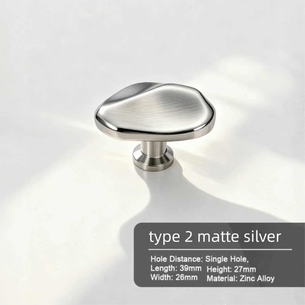 Zinc Alloy Cabinet Handles & Drawer Knobs – Gold/Silver Cabinet Hardware Richie's type 2 matte silver