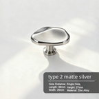 Zinc Alloy Cabinet Handles & Drawer Knobs – Gold/Silver Cabinet Hardware Richie's type 2 matte silver