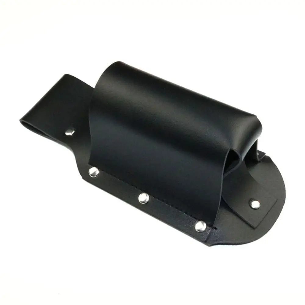 PU Leather Beer Bottle Waist Holster Belt Bag with Pen Holder Waist Belt Bag Richie's black1