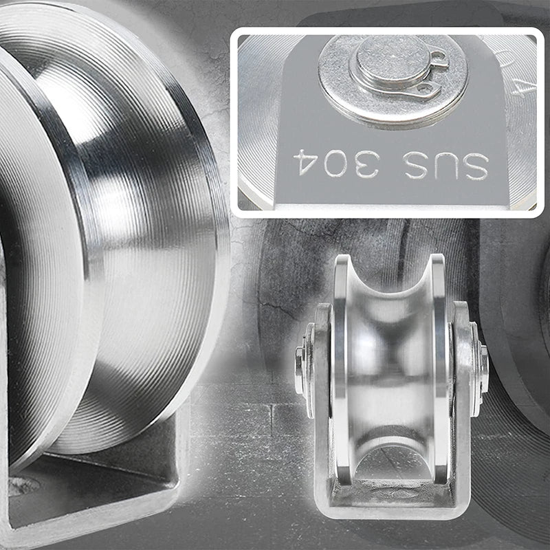 304 Stainless Steel U-Groove Pulley Block 400KG Heavy Duty Pulley Block Richie's