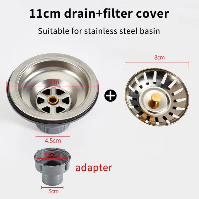 Stainless Steel Sink Drain Strainer Set – Kitchen Replacement Sink Drain Strainer Richie's C