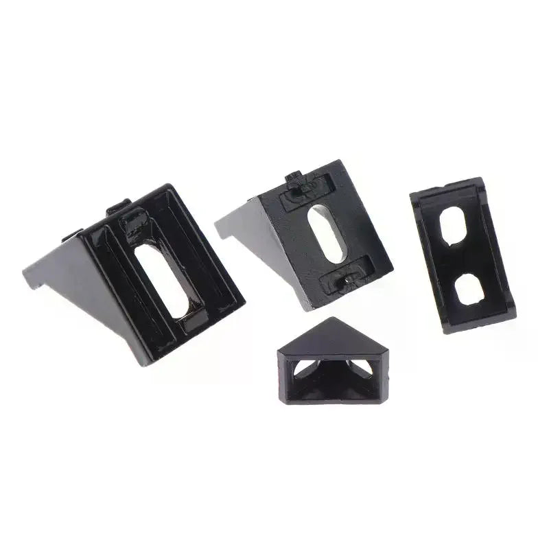 5Pcs Black Aluminum Angle Connectors for T-Slot Extrusion Brackets Aluminum Angle Bracket Richie's