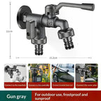 Dual Outlet Zinc Alloy Freeze-Proof Outdoor Garden Faucet Garden Faucet Richie's