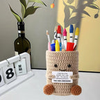 Crochet Pencil Holder Handmade Desk Organizer Makeup Brush Cup Crochet Desk Organizer Richie's