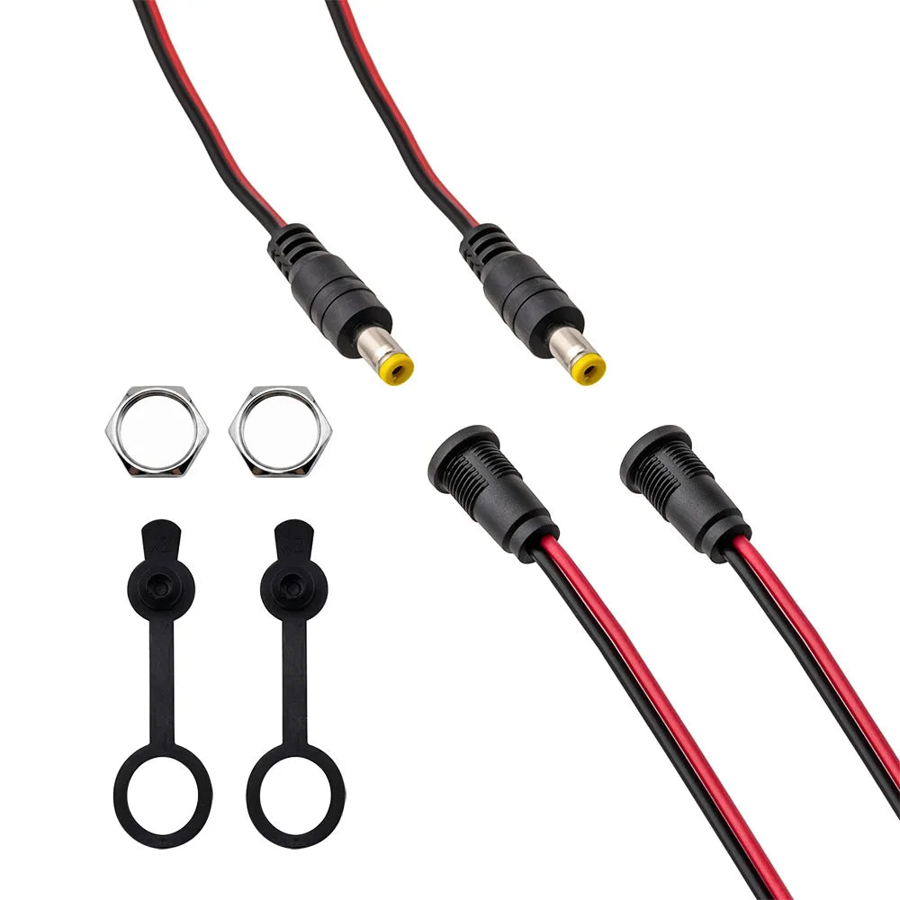 5.5x2.1mm DC Barrel Connector Kit – Male Plug & Female Jack DC Barrel Connector Kit Richie's 2 Male 2 Female