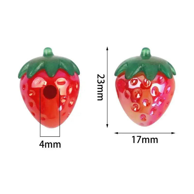 Strawberry Acrylic Spacer Beads – Kids DIY Jewelry Making Craft Jewelry Beads Richie's