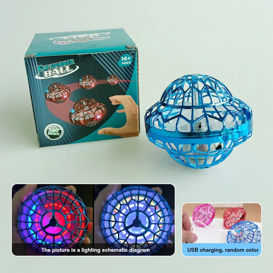 Spinning Flyball UFO LED Night Light Return Ball Toy LED Flying Toy Richie's