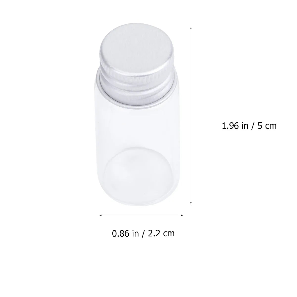 20Pcs Mini Clear Glass Bottles 10ml DIY Wish Jars with Lids Mini Glass Bottles Richie's