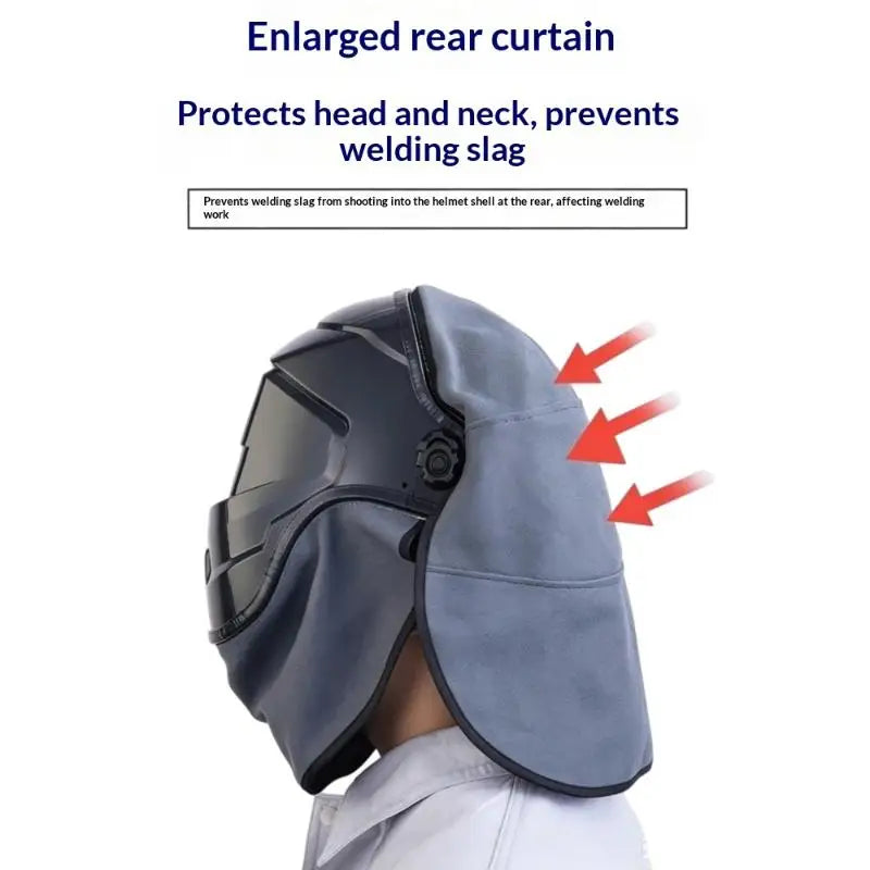 Welding Helmet Cover with Bib – Flame Retardant Anti-Splash Welding Helmet Cover Richie's