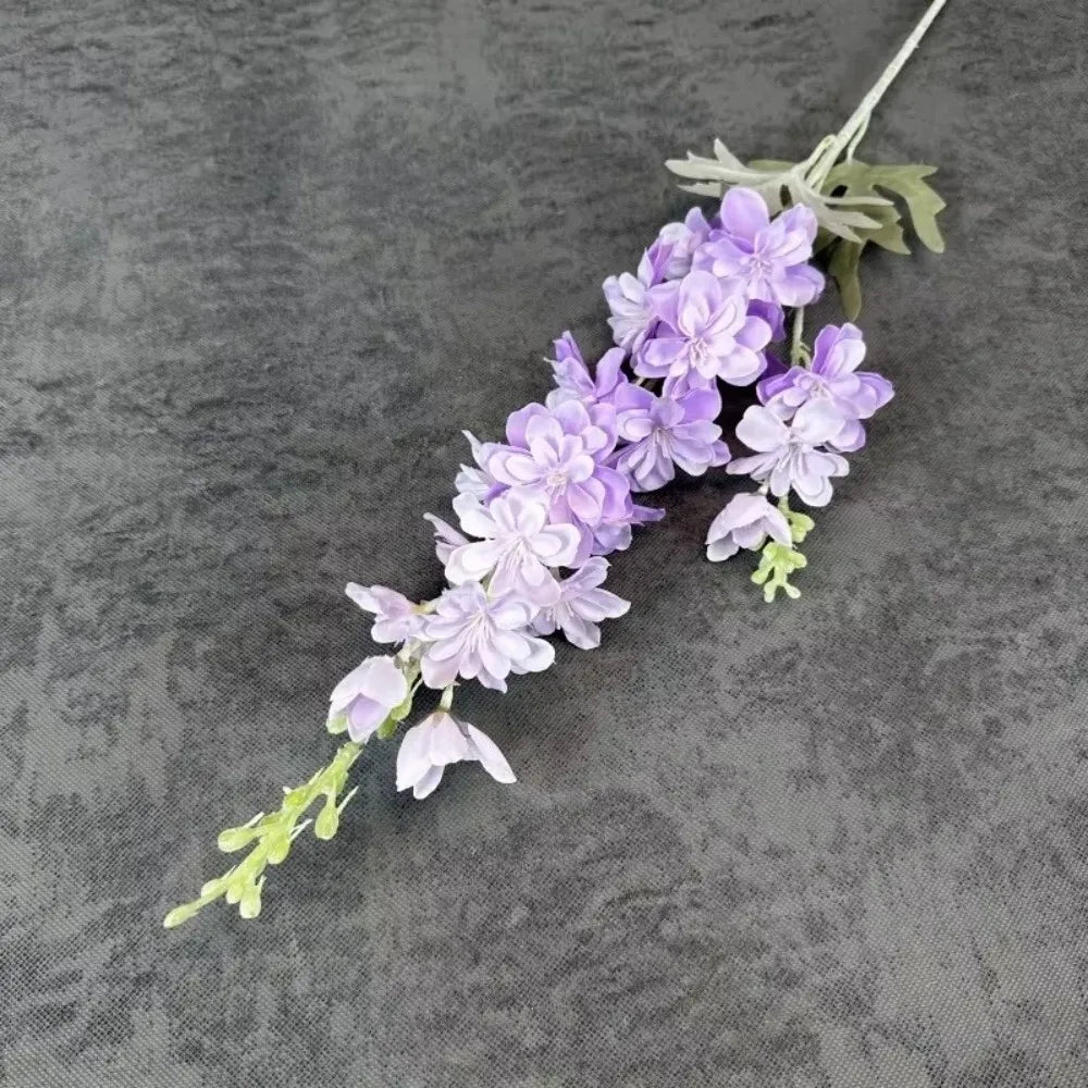 Large Silk Artificial Delphinium Flowers 2-Fork DIY Wedding Decor Artificial Flowers Richie's Purple
