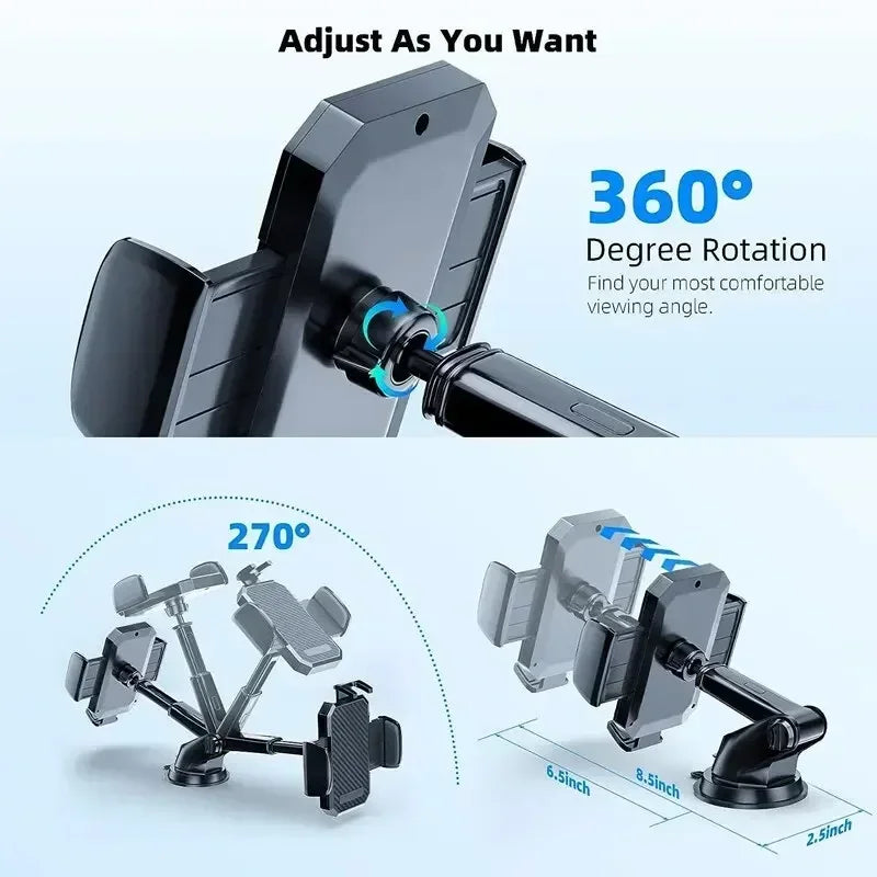 Universal 360° Car Phone Holder – Windshield & Vent Mount Car Phone Mount Richie's