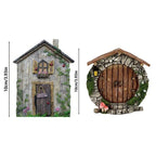Miniature Fairy Gnome Wooden Door & Window Garden Decor Fairy Garden Decor Richie's