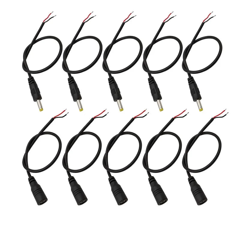 4.0x1.7mm DC Male Female Power Connector Cable – CCTV & LED DC Power Connector Richie's 5 Male 5 Female