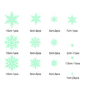 Christmas Snowflake Electrostatic Wall Stickers – Green & Silver Christmas Wall Stickers Richie's Luminous-2