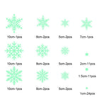 Christmas Snowflake Electrostatic Wall Stickers – Green & Silver Christmas Wall Stickers Richie's Luminous-2
