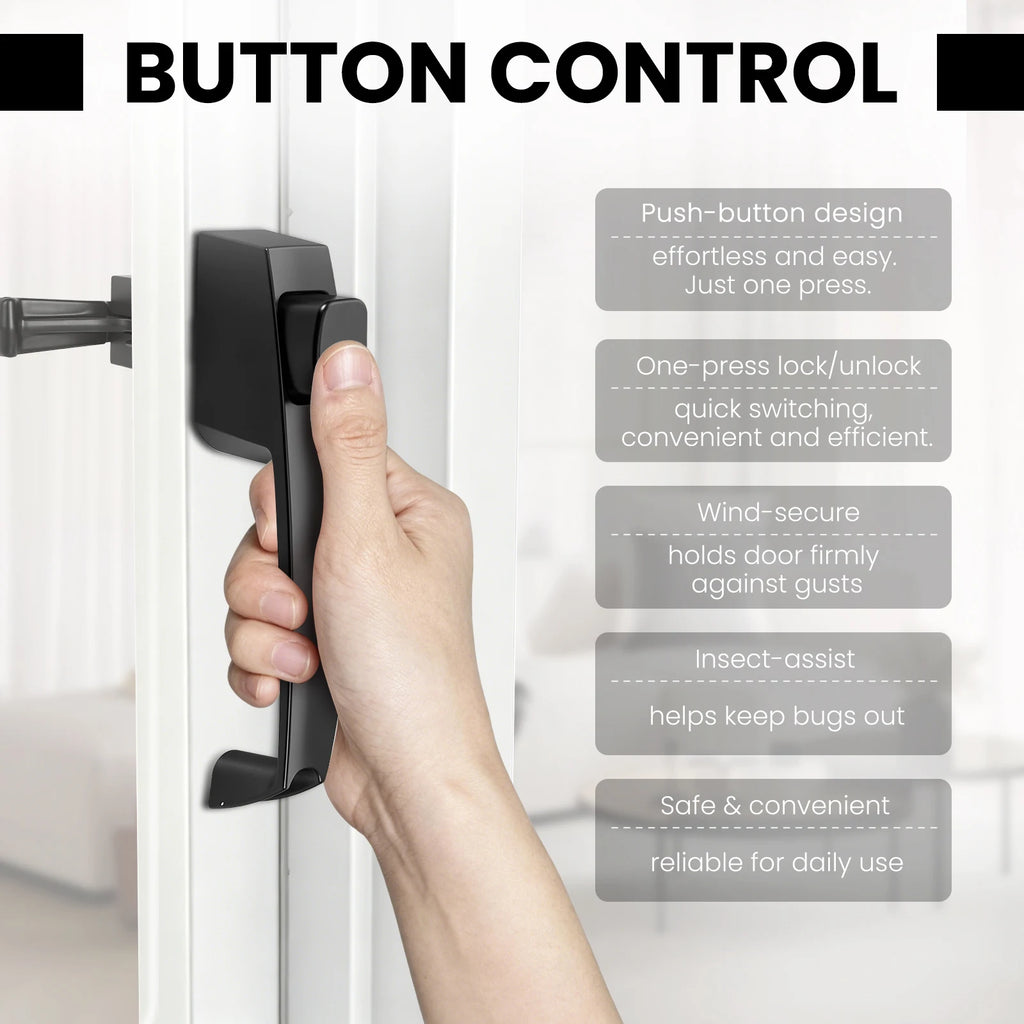 Push Button Storm Door Latch – Universal Reversible Kit Door Latch Kit Richie's
