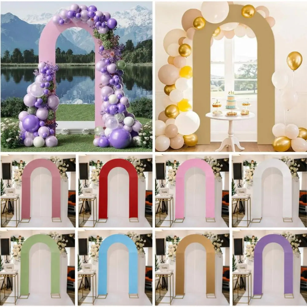 Stretchy U-Shaped Arch Backdrop Cover – Wedding Party Decor Arch Backdrop Cover Richie's