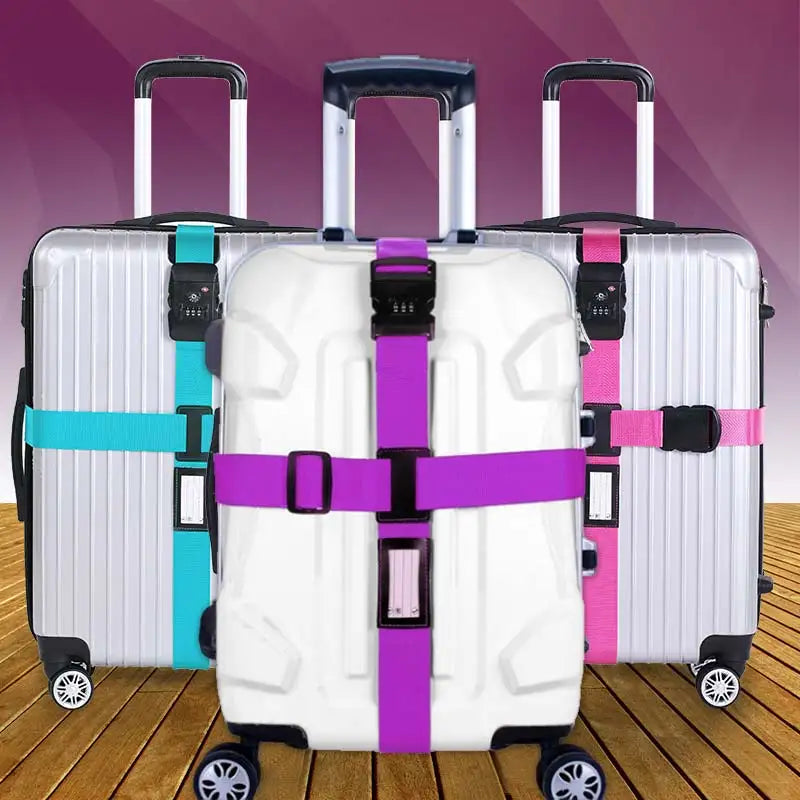 Adjustable Luggage Strap with 3-Digit Combination Lock Luggage Strap Richie's