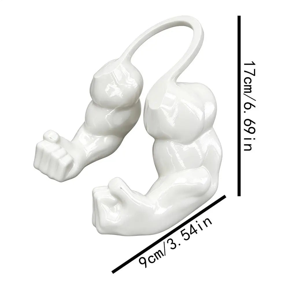 3D Printed Cat Muscle Arm Costume Prop – Funny Pet Neck Toy Pet Costume Prop Richie's White