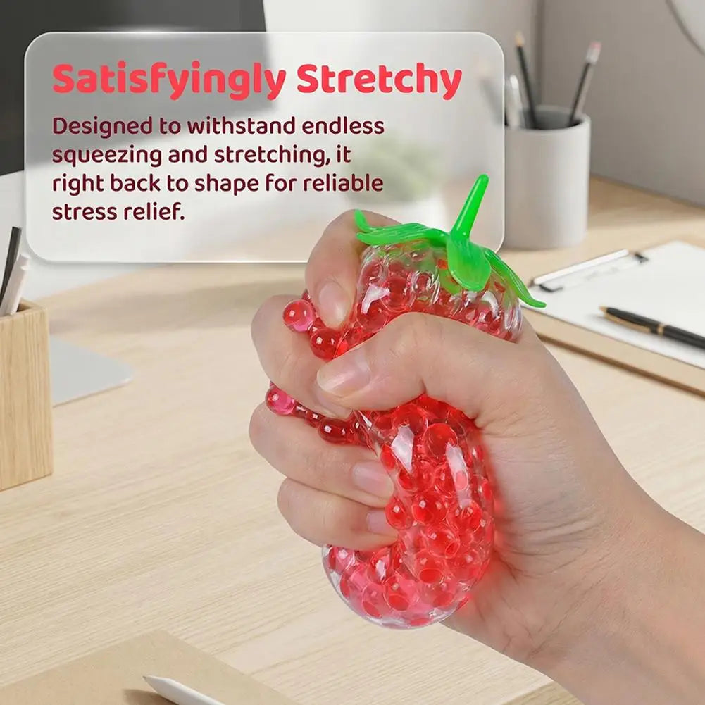 Strawberry Fruit Squishy Fidget Ball Sensory Squeeze Toy for Kids Fidget Squeeze Toy Richie's