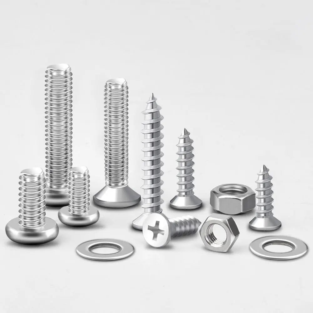 Stainless Steel Screw Nuts Washers Self-Tapping Kit M2–M6 Fastener Kit Richie's