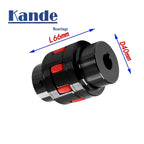 KANDE GR19 D40L66 Flexible Jaw Spider Steel Shaft Coupler CNC Flexible Shaft Coupler Richie's 14x16