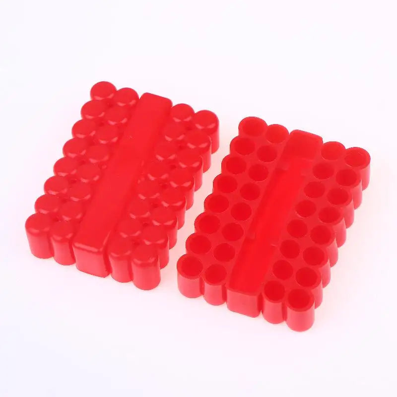 Screwdriver Bit Holder Case 10/22/32 Holes – 1/4" Hex Shank Bit Holder Case Richie's 32 hole Red 2pcs