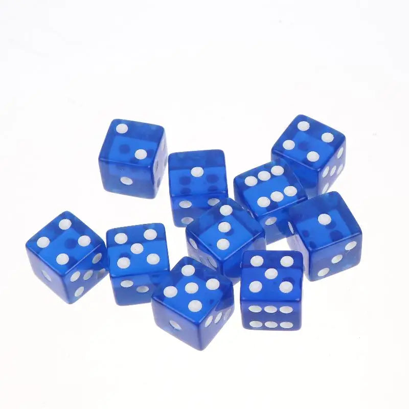 10Pcs Transparent Acrylic Dice 16mm Square Edge – Board Games Board Game Dice Richie's A4