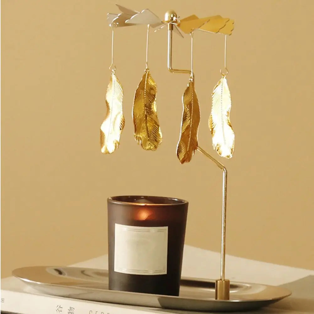 Metal Rotating Candle Holder – Spinning Tealight Candlestick Rotating Candle Holder Richie's