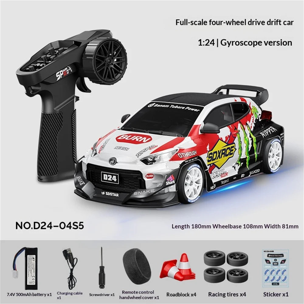 Hstar 1/24 4WD Drift RC Car Gyro 2.4G High-Speed Racing Model Drift RC Car Richie's 04S5