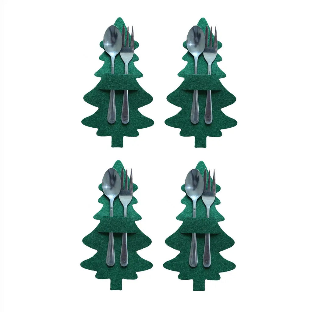 Christmas Cutlery Holder Bags | Festive Non-Woven Fabric 4 Pcs Cutlery Holder Bags Richie's 9