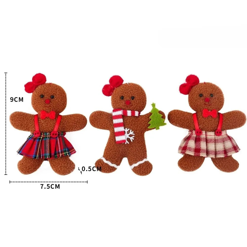 3-Piece Gingerbread Man Christmas Tree Hanging Ornaments Christmas Ornaments Richie's