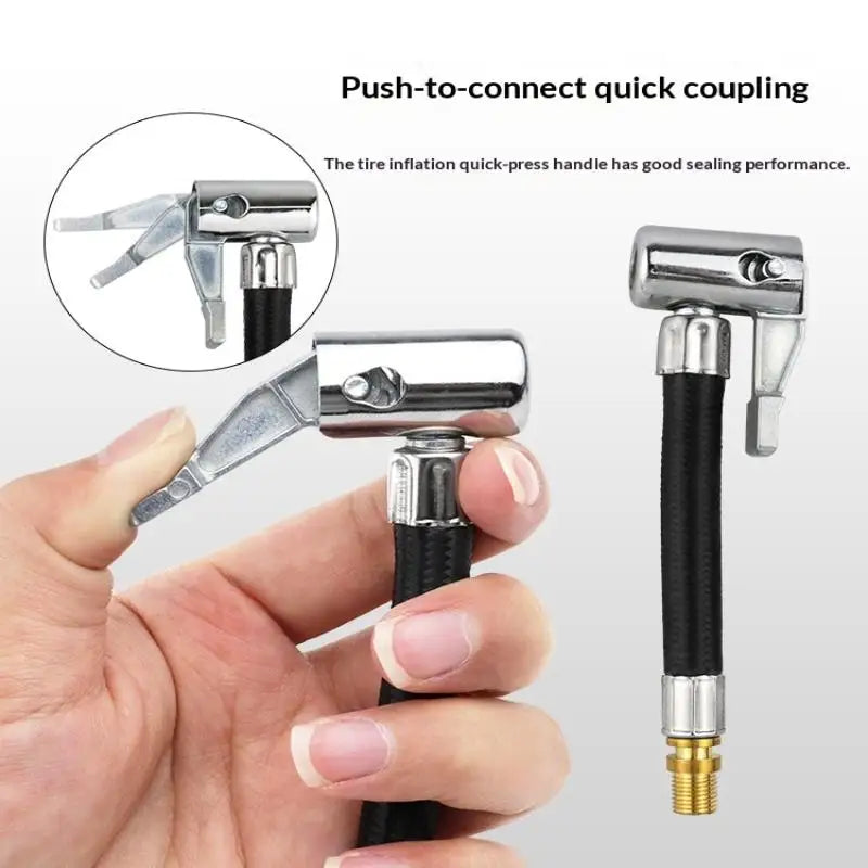 Tire Inflator Extension Tube Adapter 10/20/30cm Metal Hose Tire Inflator Accessory Richie's