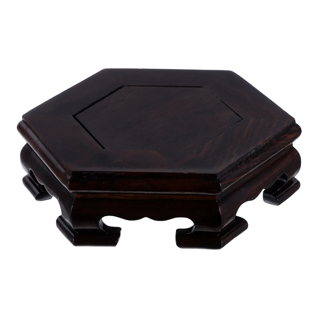 Wooden Hexagon Display Stand – Solid Wood Pedestal Riser Base Wood Display Stand Richie's
