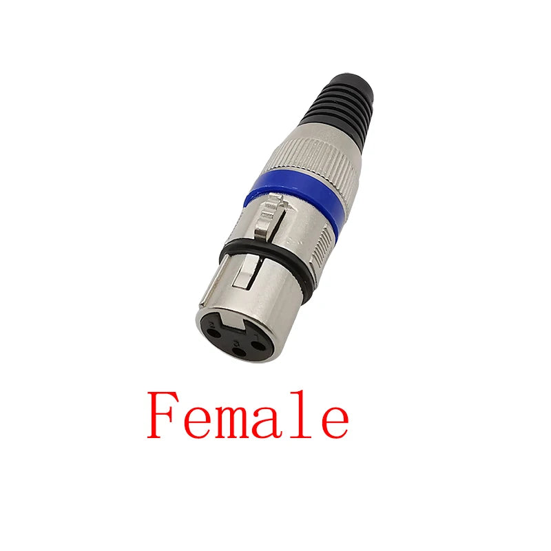 3-Pin XLR Male Female Connectors – Microphone Cable Plug Socket XLR Audio Connector Richie's