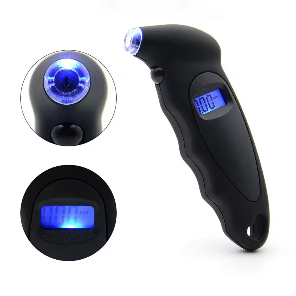 Digital Tire Pressure Gauge Backlit LCD 0-150 PSI | 4 Units Tire Pressure Gauge Richie's