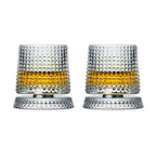 360° Rotating Whiskey Glass Spinning Crystal Tumbler Set of 2 Whiskey Glass Set Richie's C