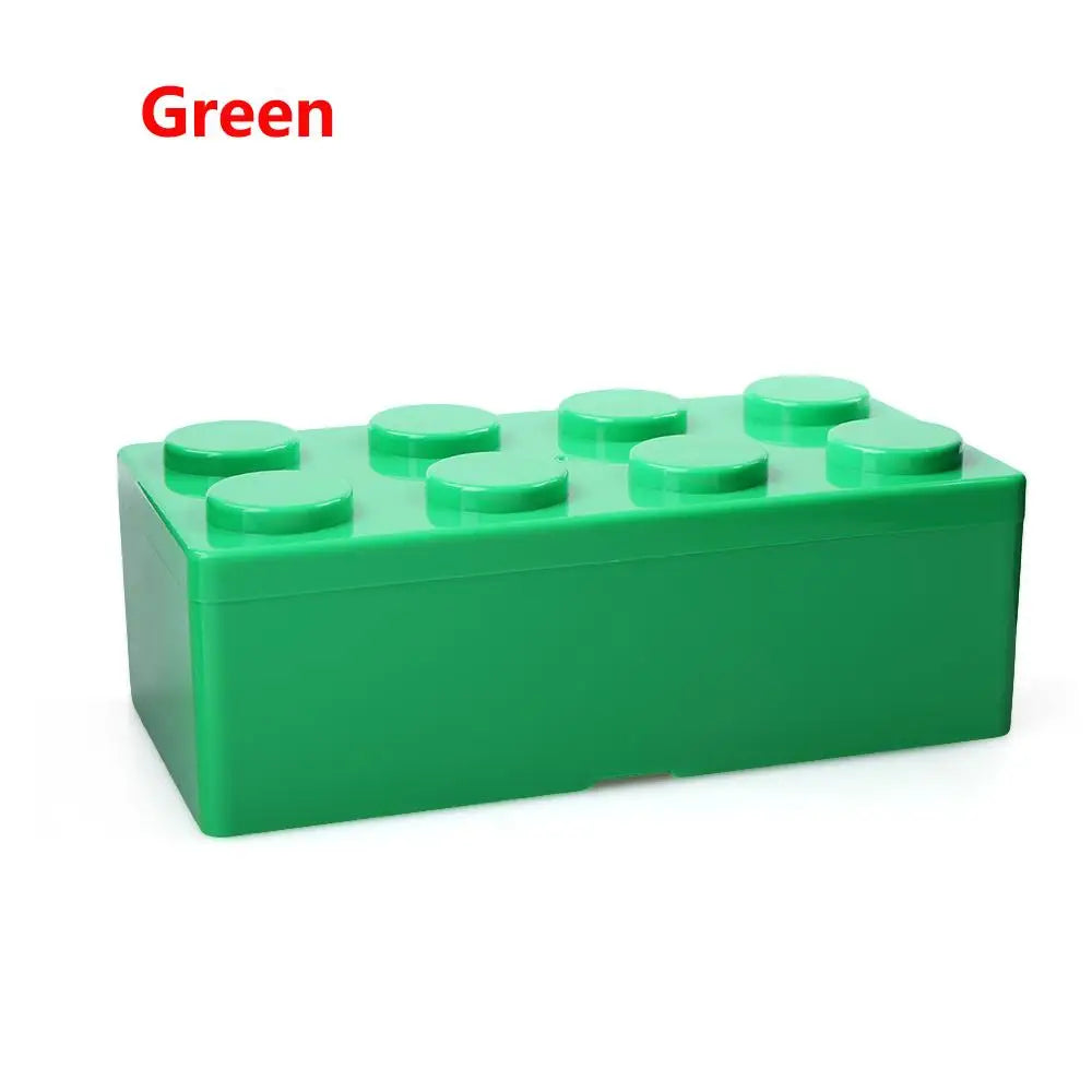 Building Block Desktop Storage Box – Stackable Plastic Organizer Desktop Storage Box Richie's green-M-