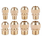 Brass Flare Adapter Hexagon Male Thread 1/4" 3/8" 1/2" Connector Brass Pipe Fitting Richie's