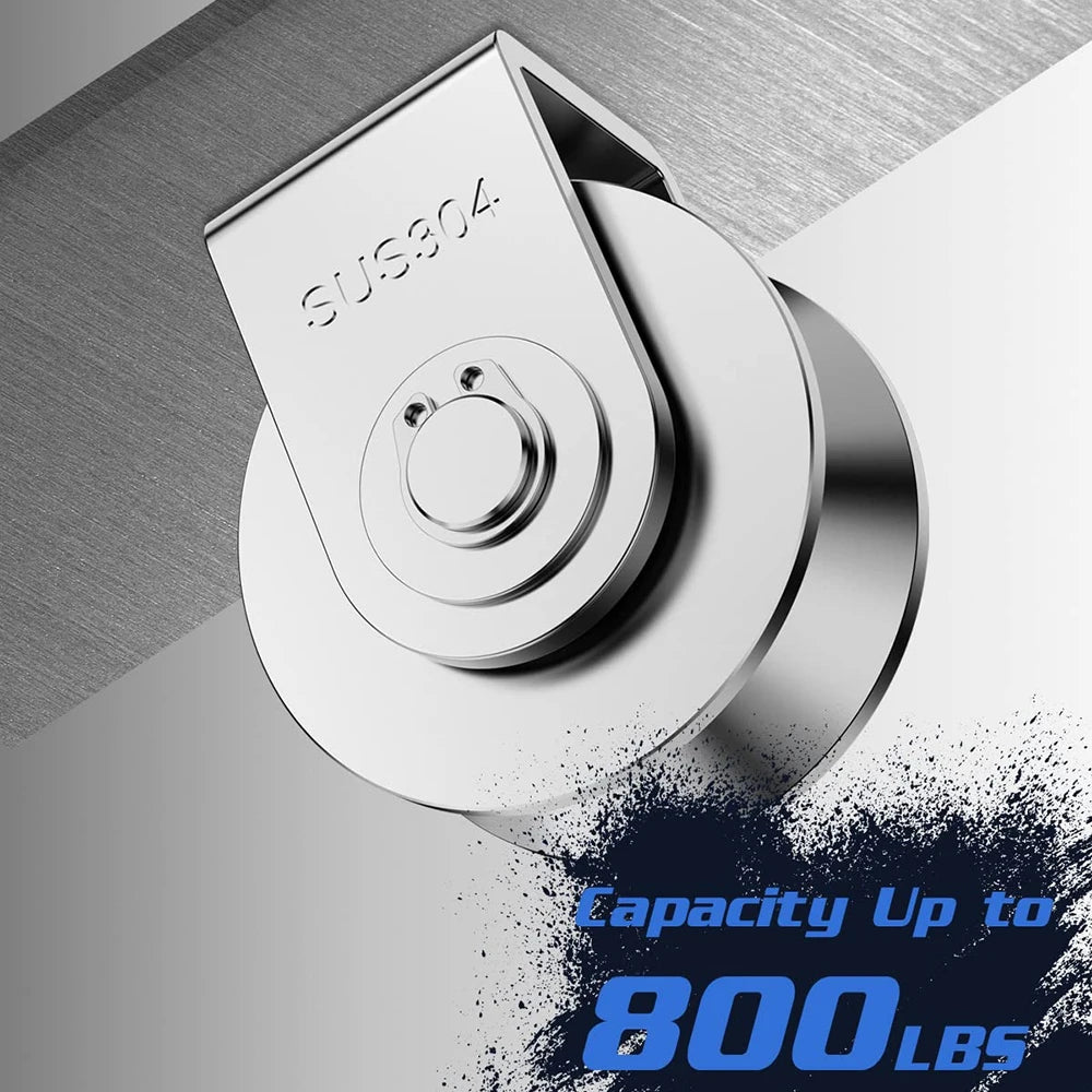 304 Stainless Steel U-Groove Pulley Block 400KG Heavy Duty Pulley Block Richie's