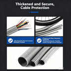 1M 304 Stainless Steel Corrugated Cable Conduit Hose 4–13mm Cable Conduit Sleeve Richie's