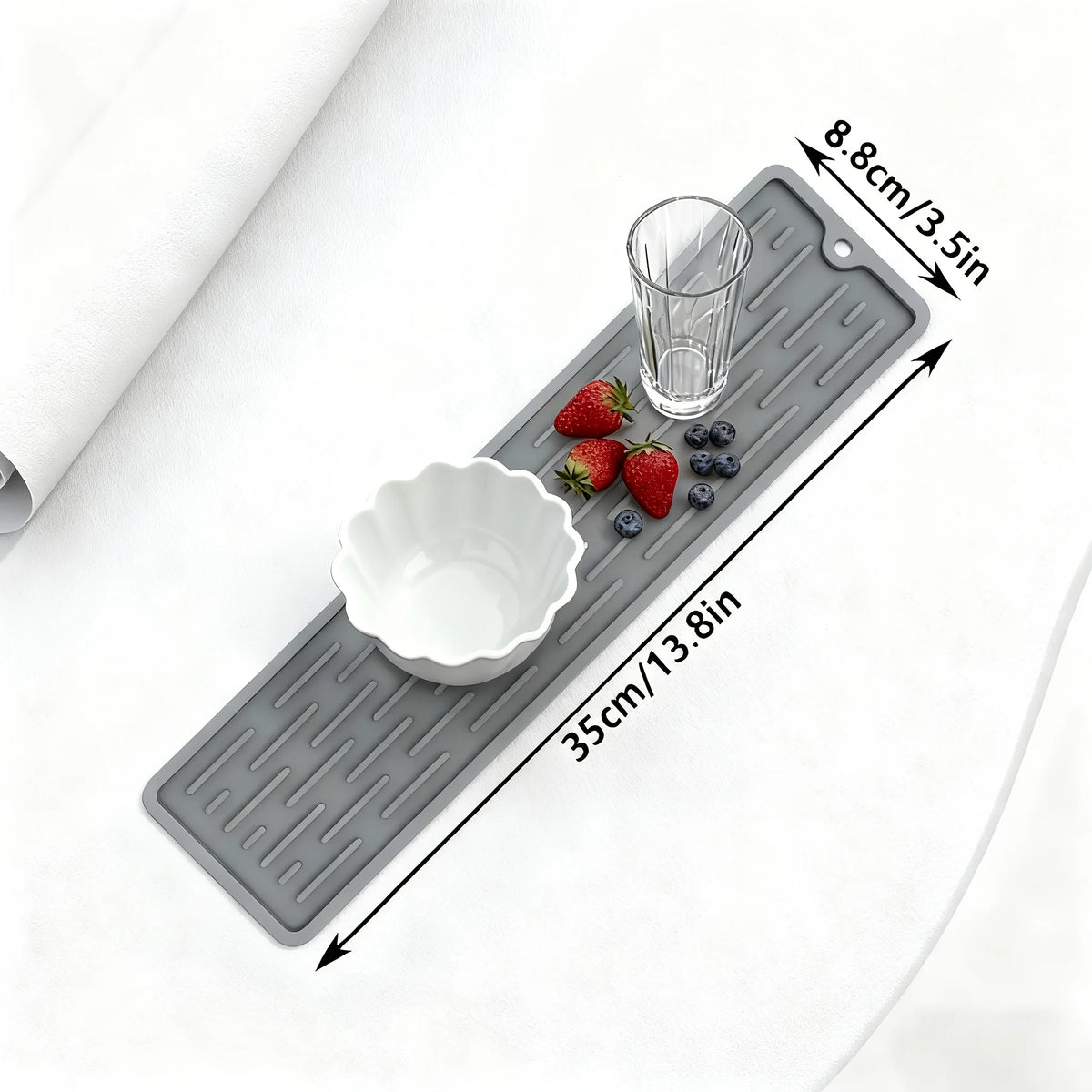 Non-Slip Silicone Dish Rack & Utensil Holder with Drainage Silicone Dish Rack Richie's