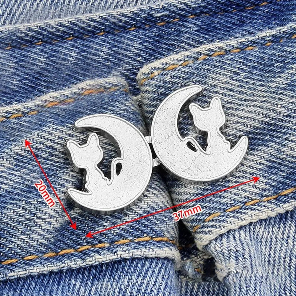 Adjustable Waist Tightening Button Clip – Metal Zinc Alloy Waist Button Clip Richie's Style 10