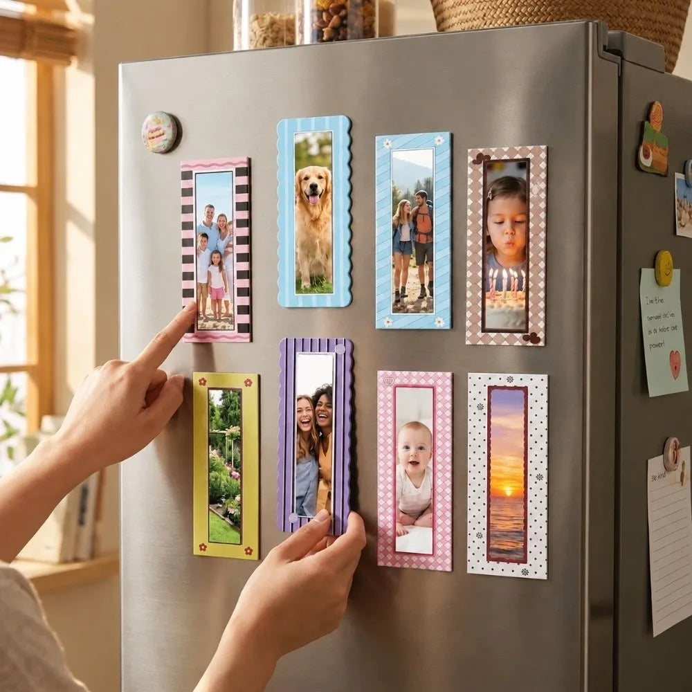 8-Pack Flexible Magnetic Photo Frames – Clear Window Fridge Display Magnetic Photo Frame Richie's