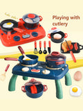 Kids Kitchen Pretend Play Set – Stove Toy with Lights & Sound Pretend Play Kitchen Richie's 7708-12 Network