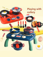Kids Kitchen Pretend Play Set – Stove Toy with Lights & Sound Pretend Play Kitchen Richie's 7708-12 Network