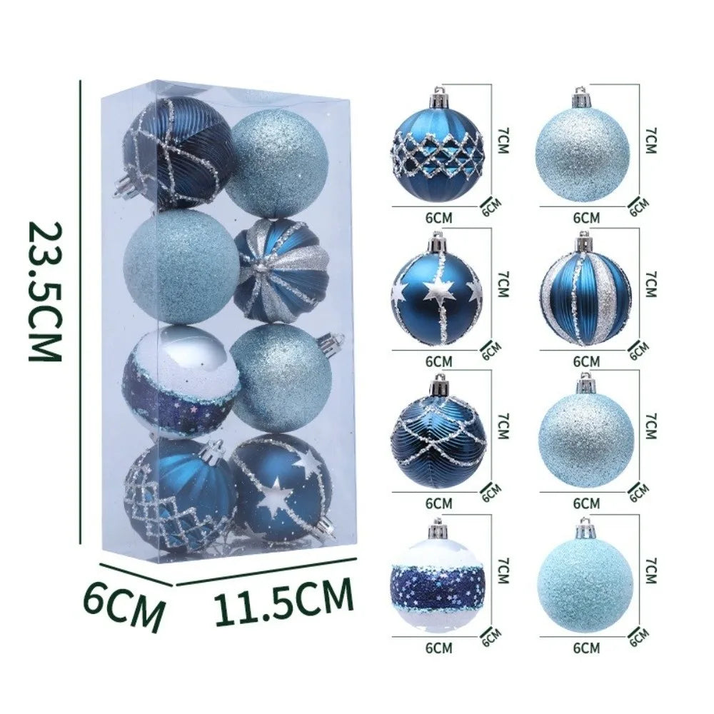 8-Pack 6cm Electroplated Plastic Christmas Ball Ornaments Christmas Tree Ornaments Richie's