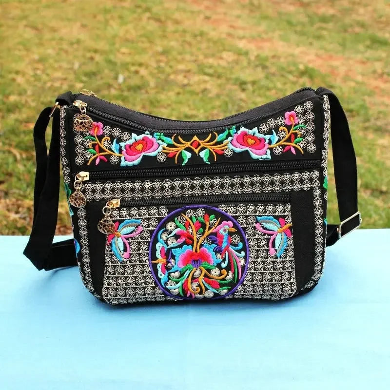 Yunnan Ethnic Embroidered Crossbody Shoulder Bag for Women Embroidered Crossbody Bag Richie's style1