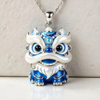 Nine-Tailed Fox Enamel Pendant Necklace | Chinese Mythology Enamel Pendant Necklace Richie's A2